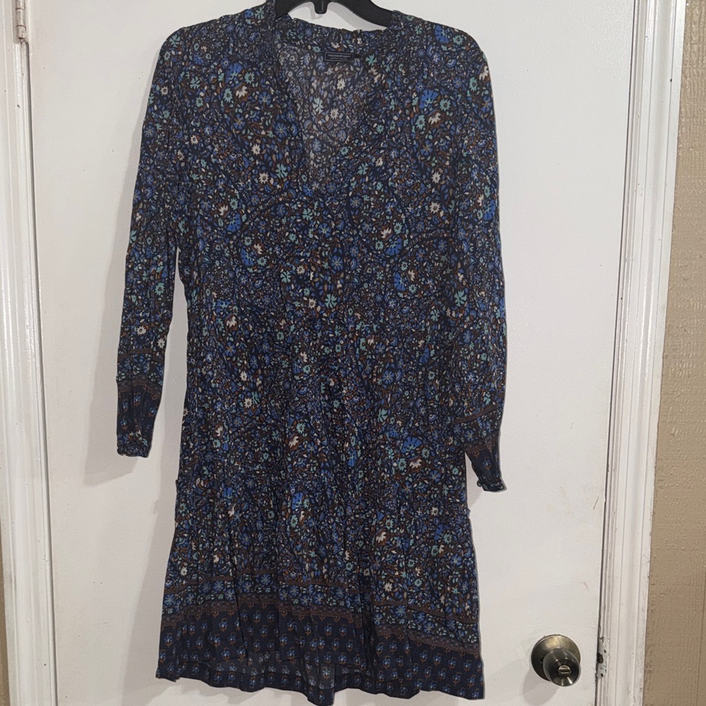 Vineyard Vines Navy Floral Long Sleeve Dress
